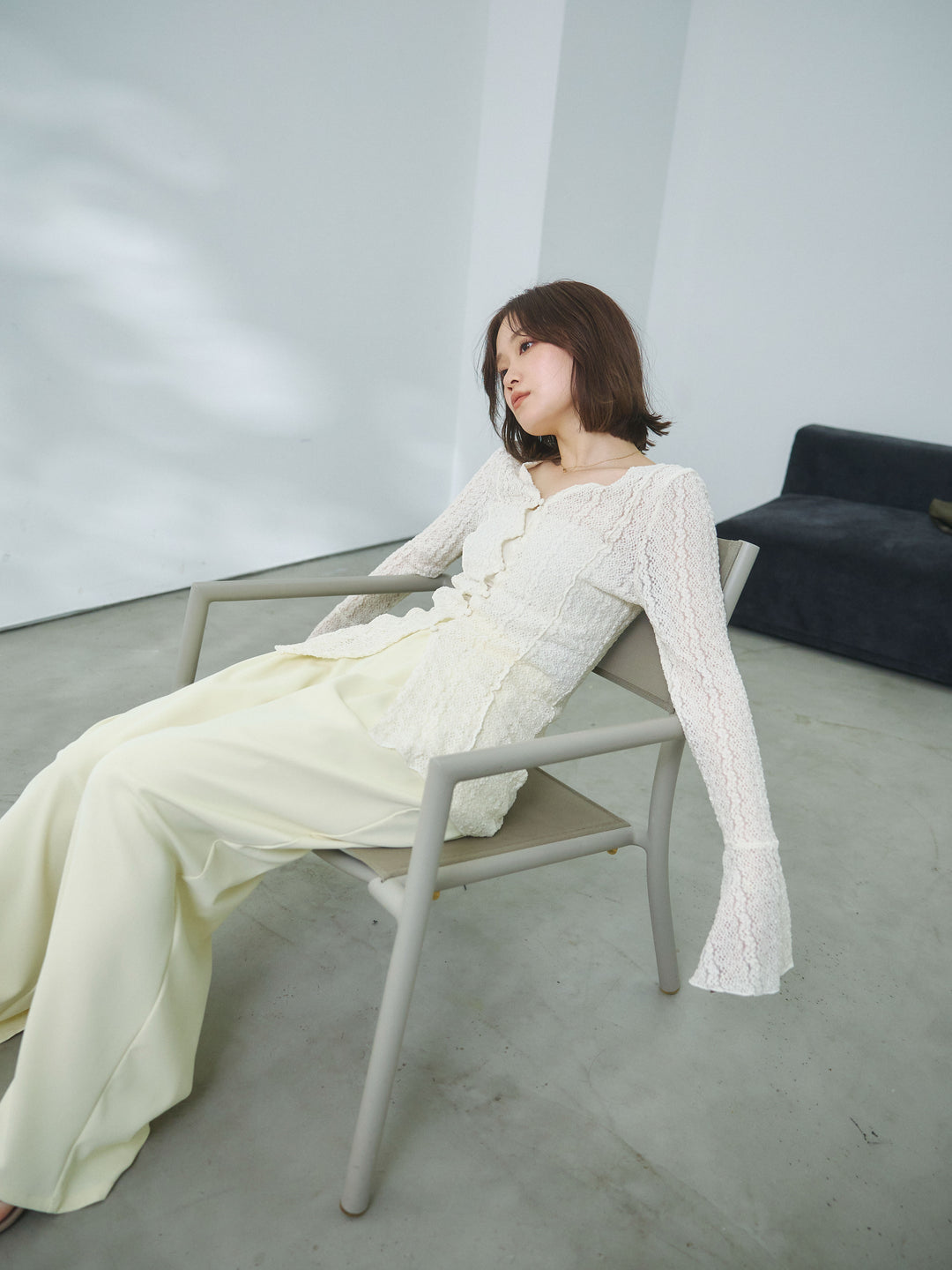 【Allure】[SET]ストレッチレースカーディガン+ストレッチレースカーディガン(2set)