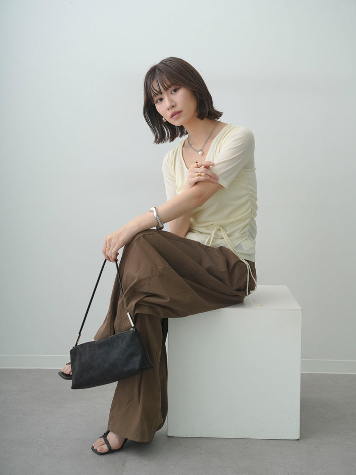 [SET]シアードレープカシュクールプルトップス+シアードレープカシュクールプルトップス(2set)