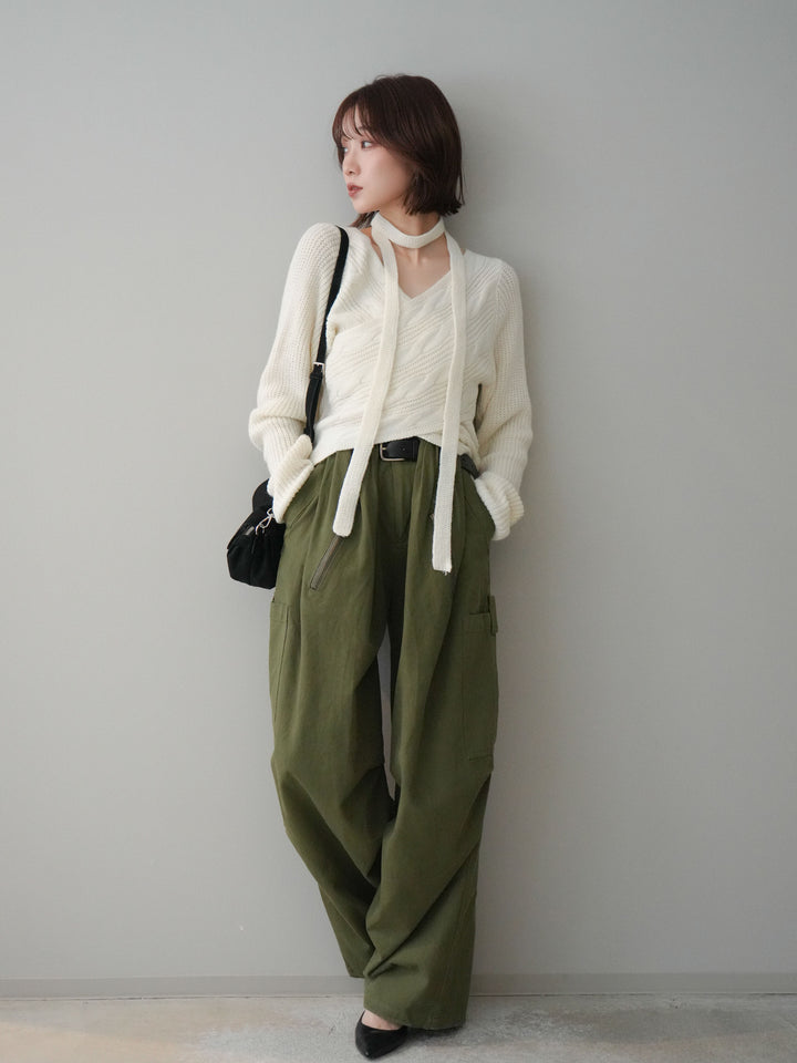 [予約]コットンタックループパンツ/khaki