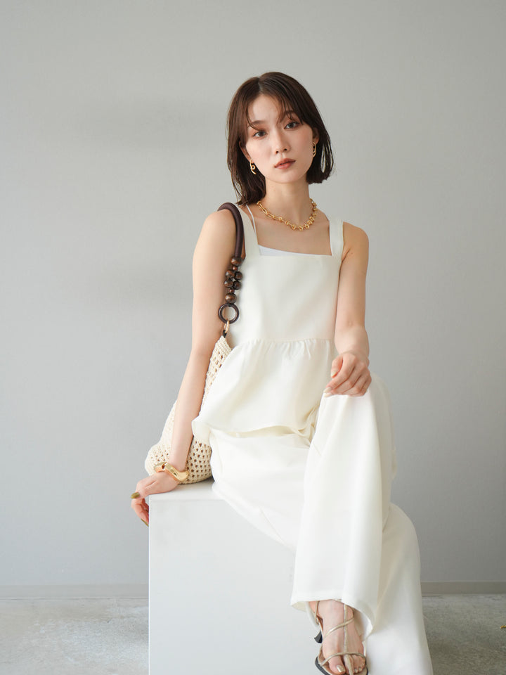 [予約]リネンライクビスチェ/アイボリー