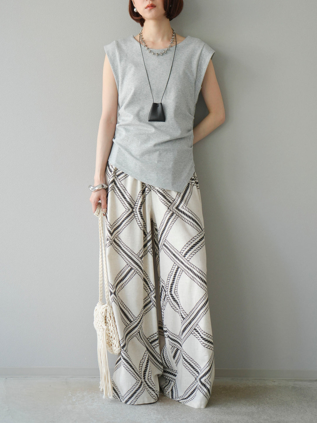 [訂位] 麻繩休閒褲/象牙白