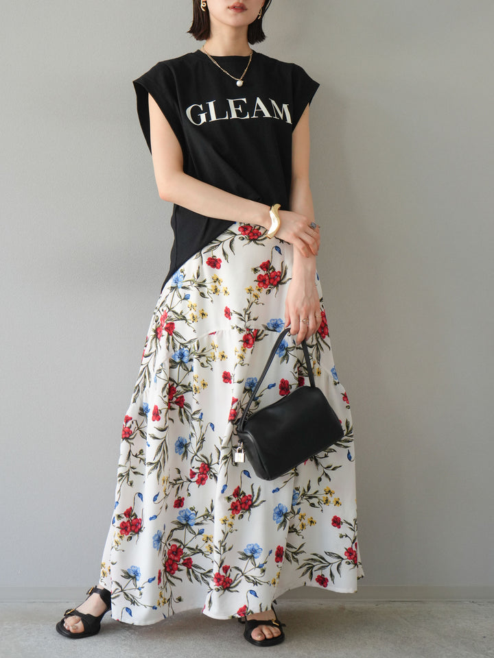 [預訂] 後標logo印花美國棉質T卹/黑色