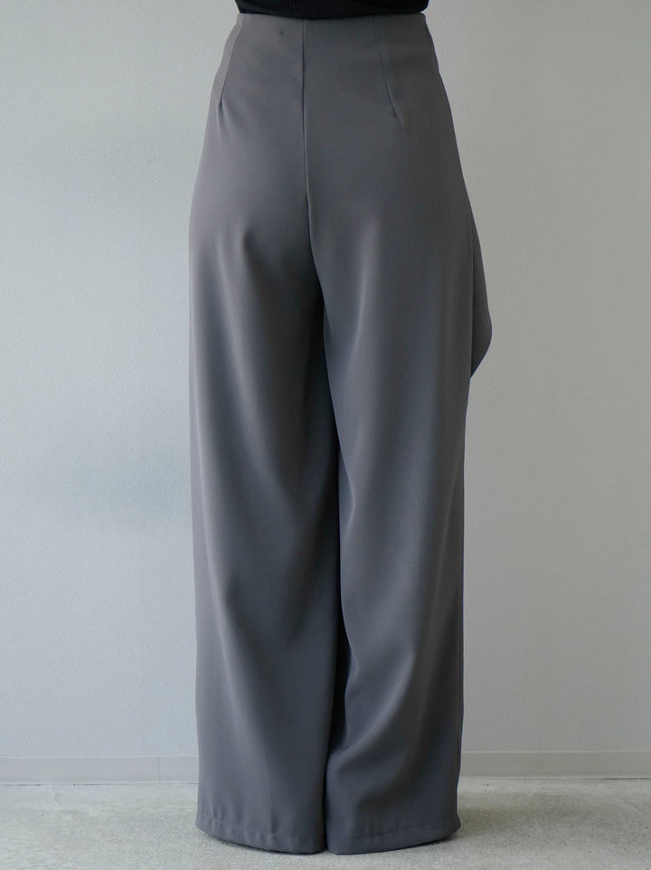 [Pre-order] Wrap wide pants/gray S