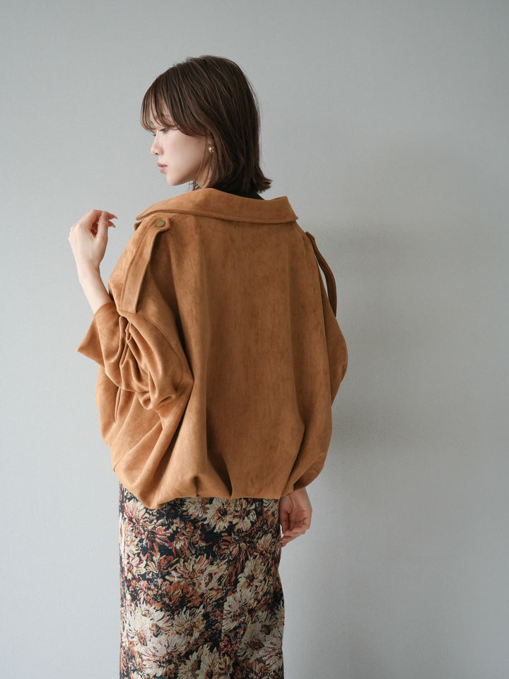 [予約]スウェードオーバーブルゾン/キャメル