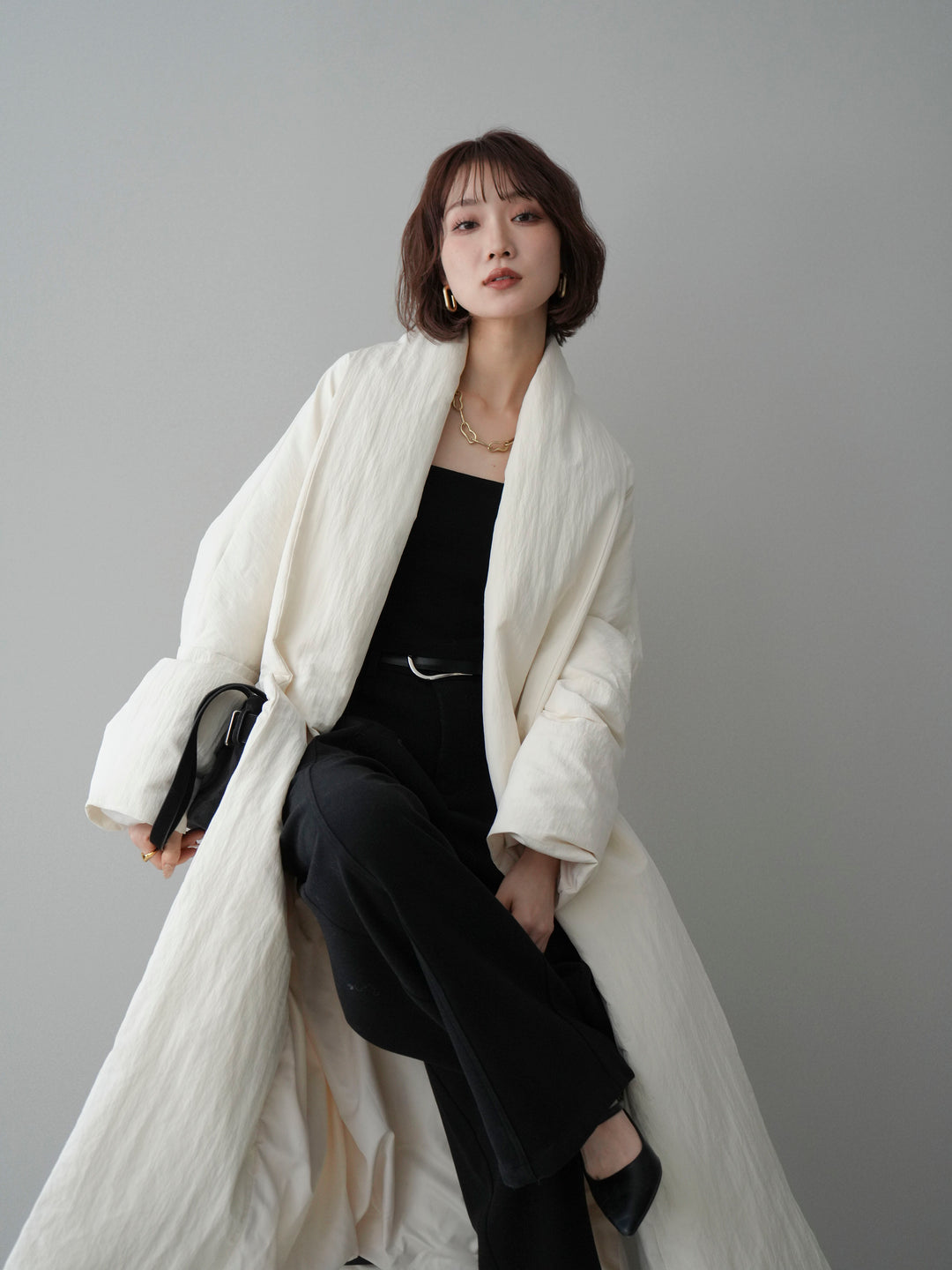 [予約]ロングダウンコート/offwhite
