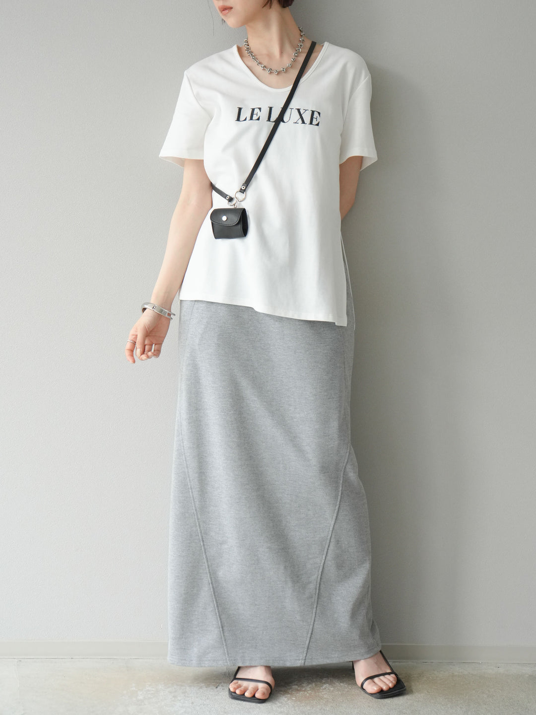 [SET] 毛衣長裙+毛衣長裙（2件套）