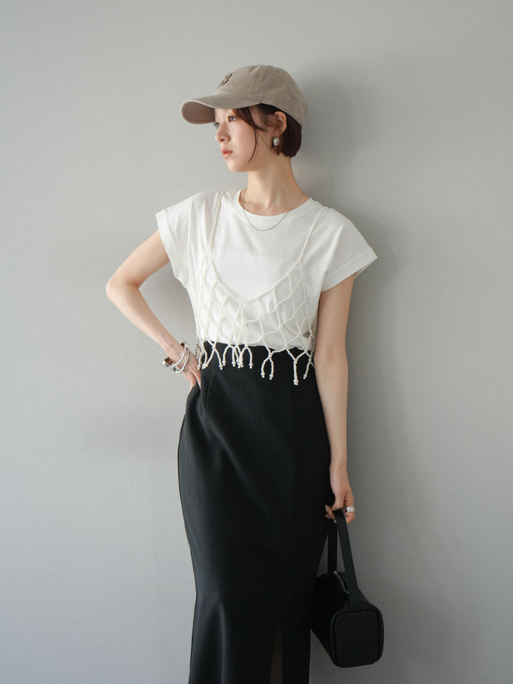 [予約]ビーズビスチェ/オフホワイト