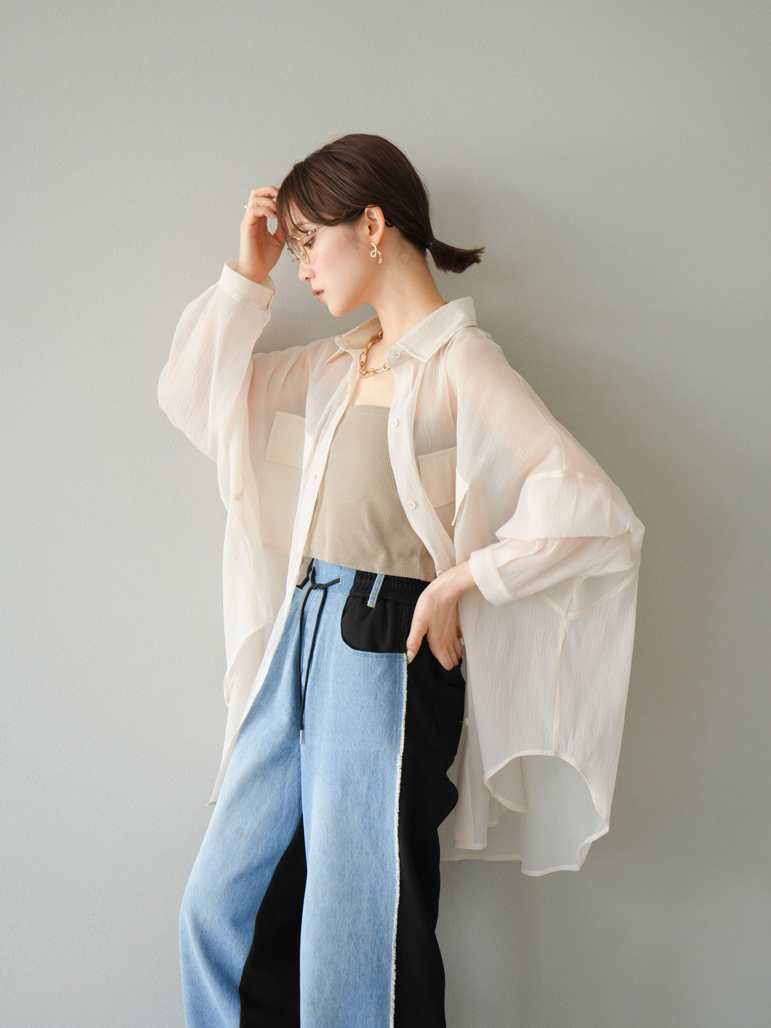 [予約]BIGポケットオーバーシアーシャツ/ホワイト