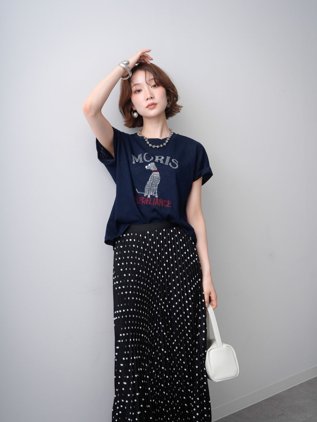 [SET]ドッグエンブロイダリーTEE+選べるアクセセット(2set)