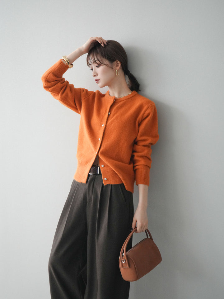 [予約]アンティークボタンニットカーディガン/orange
