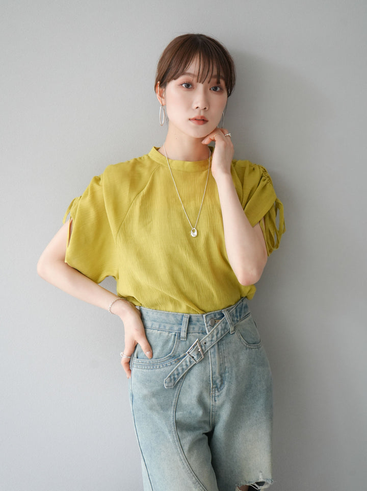 [Pre-order] Willow shirred sleeve blouse/yellow