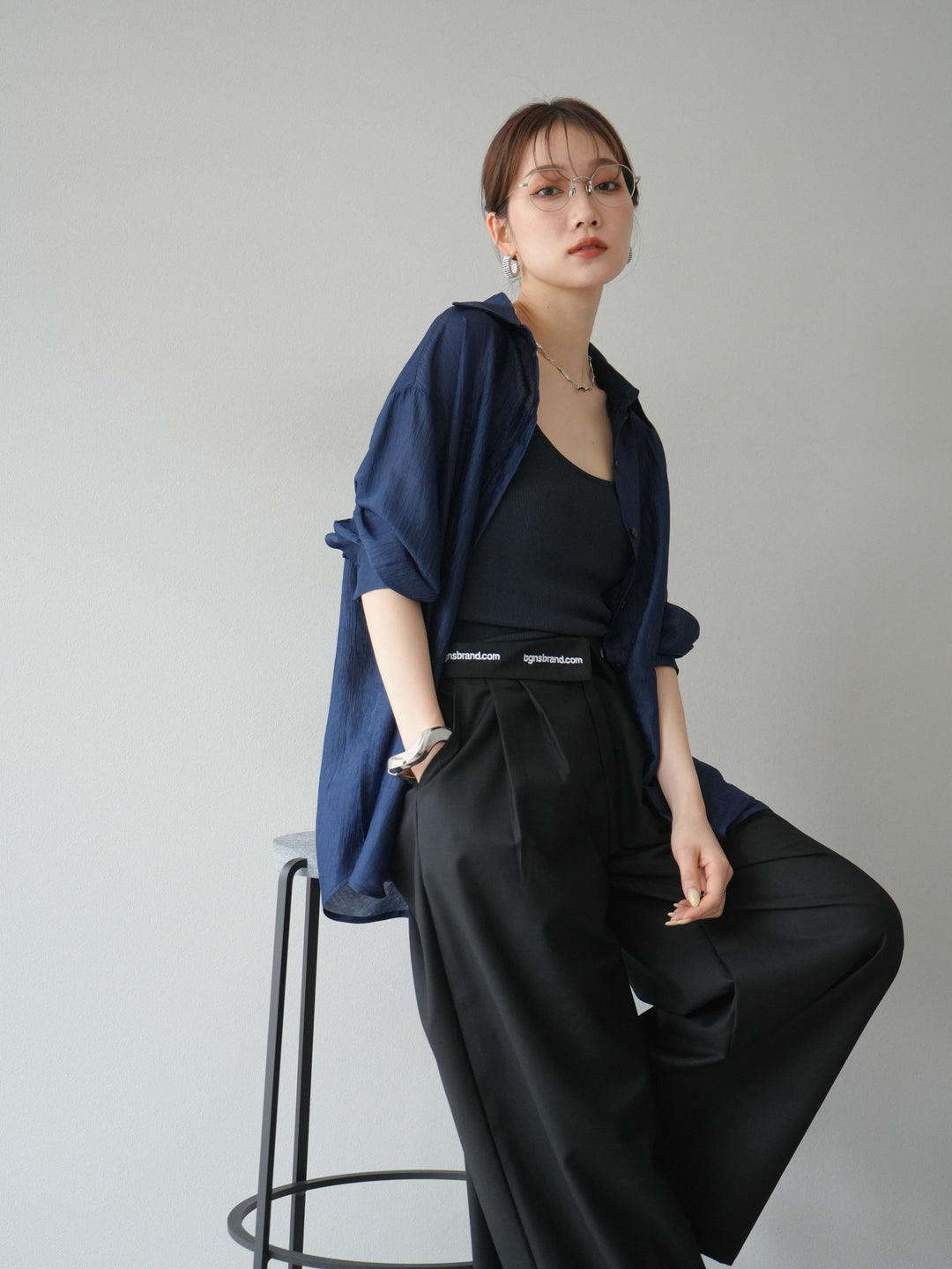 [予約]ワッシャーシャイニーシャツ/ブルー