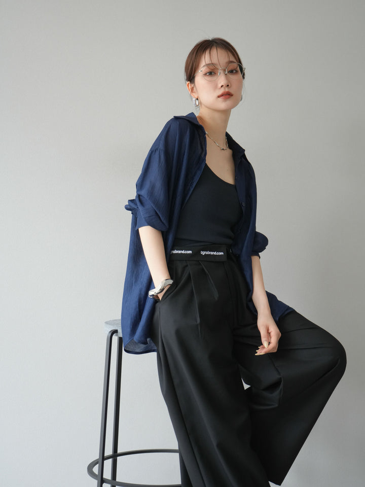 [予約]ワッシャーシャイニーシャツ/ブルー