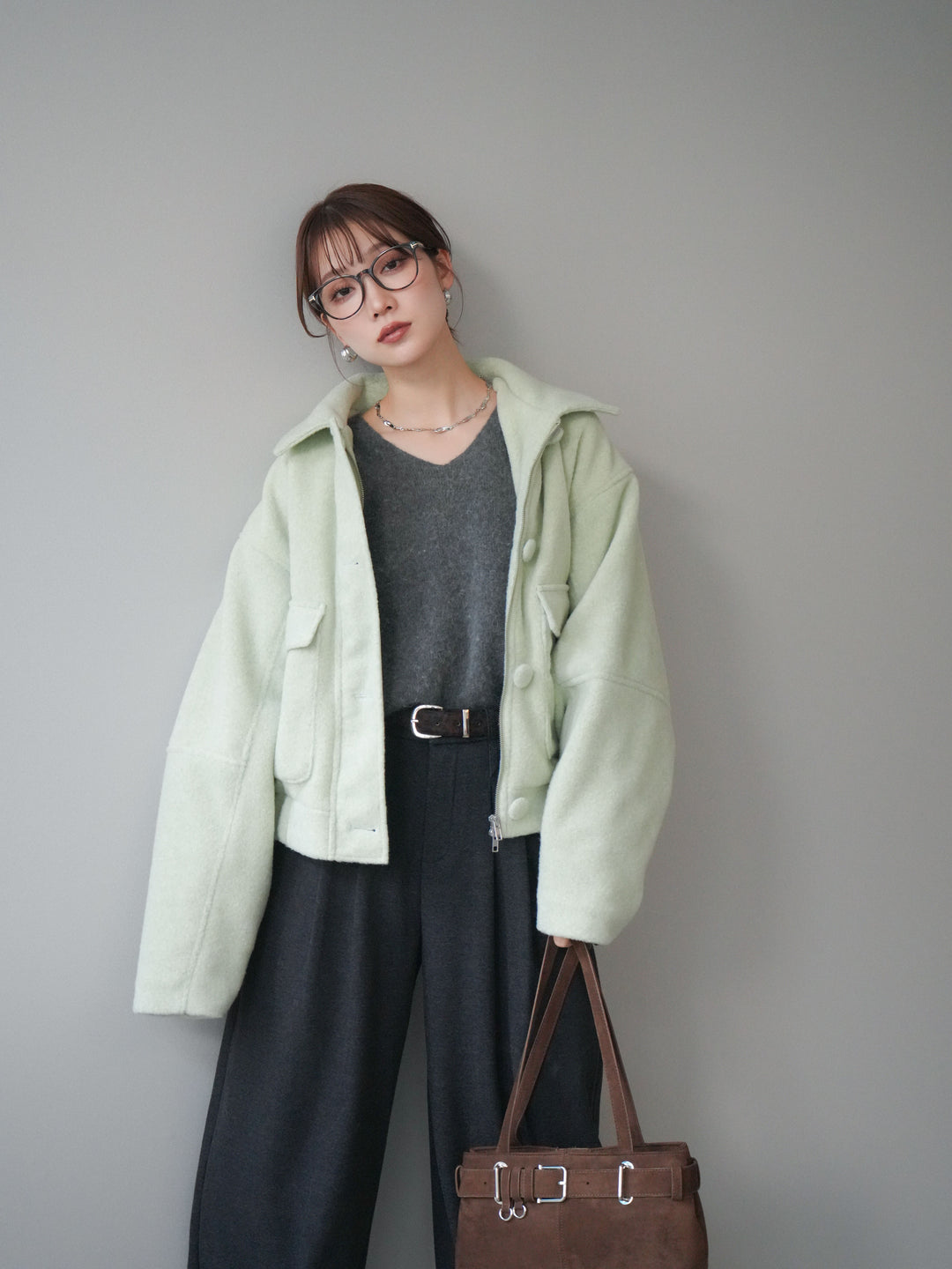 [予約]ウールライクフライトジャケット/green