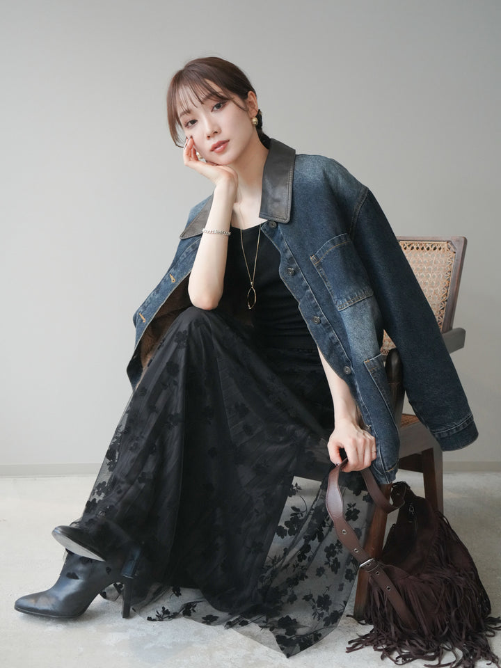 [SET]裏地ファーデニムフライトジャケット+裏地ファーデニムフライトジャケット(2set)