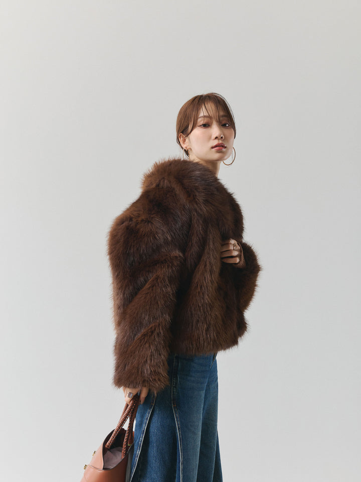 【Allure】[SET]フラワーレーストップス+サイドタックヴィンテージワイドデニム(2set)