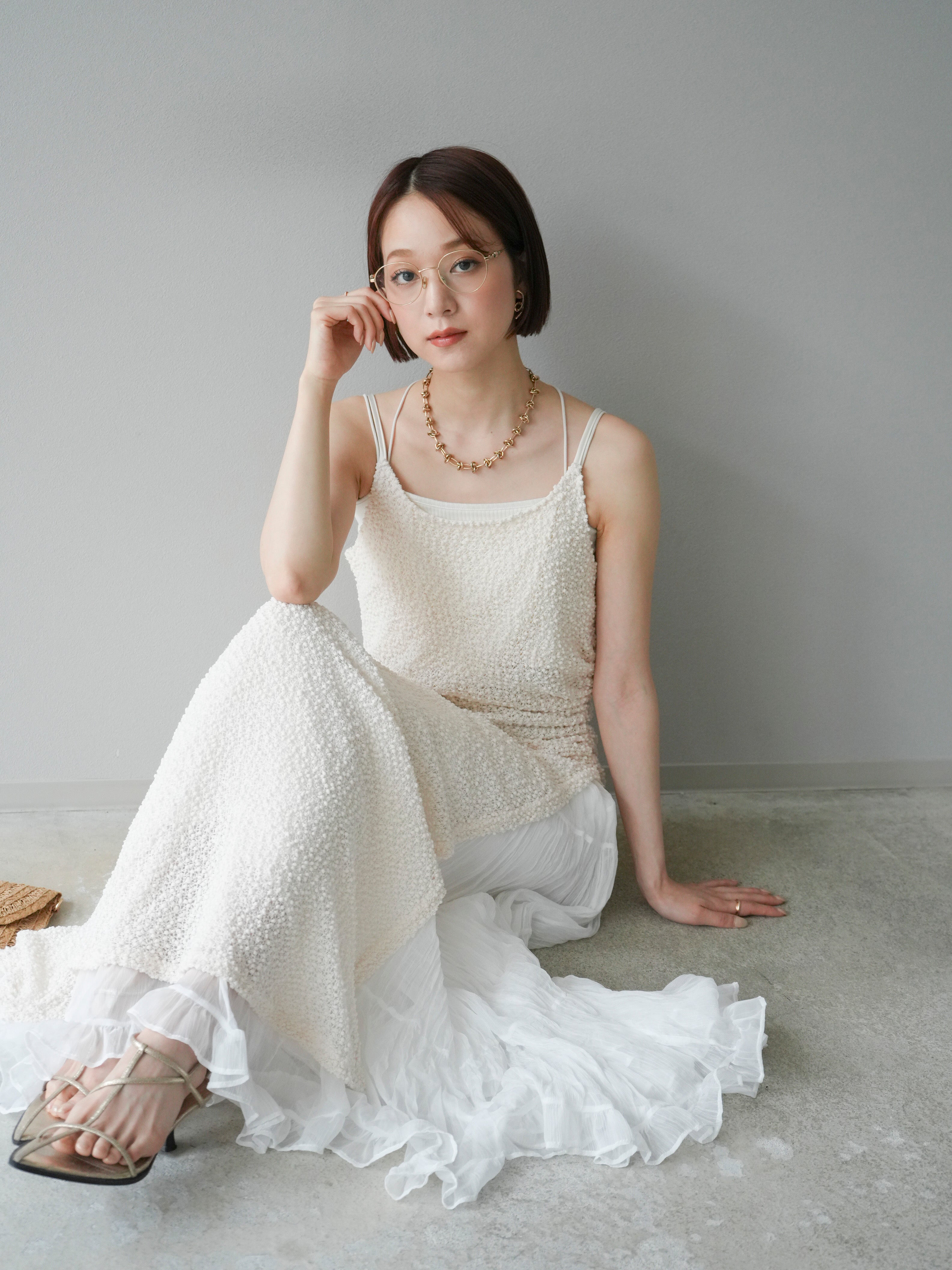 アトリエgg☆ハーバーキャミソール19ハーフ②☆ワンピース ストライプ