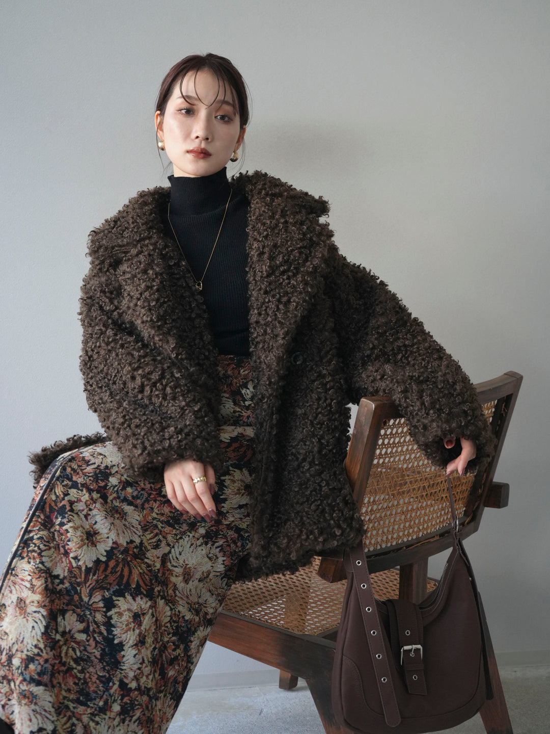 [予約]プードルファーダブルミドルコート/brown