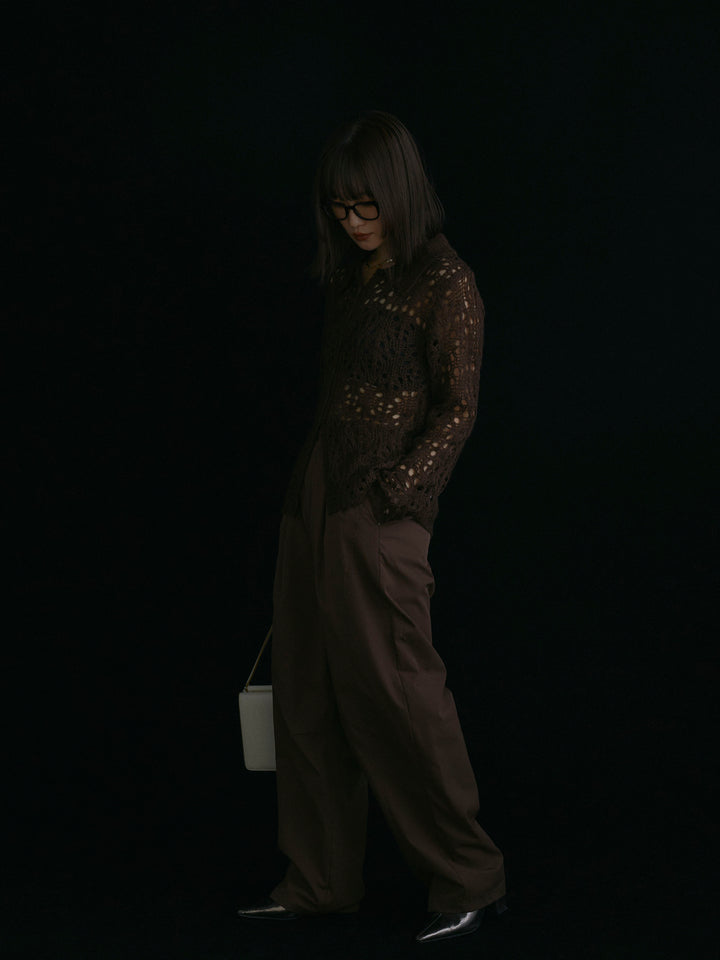 [予約]タフタワイドカーブパンツ/ブラウン