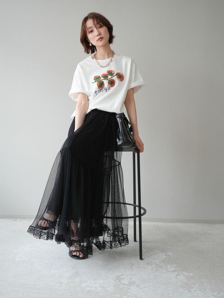 【預購】番茄刺繡T卹/白色
