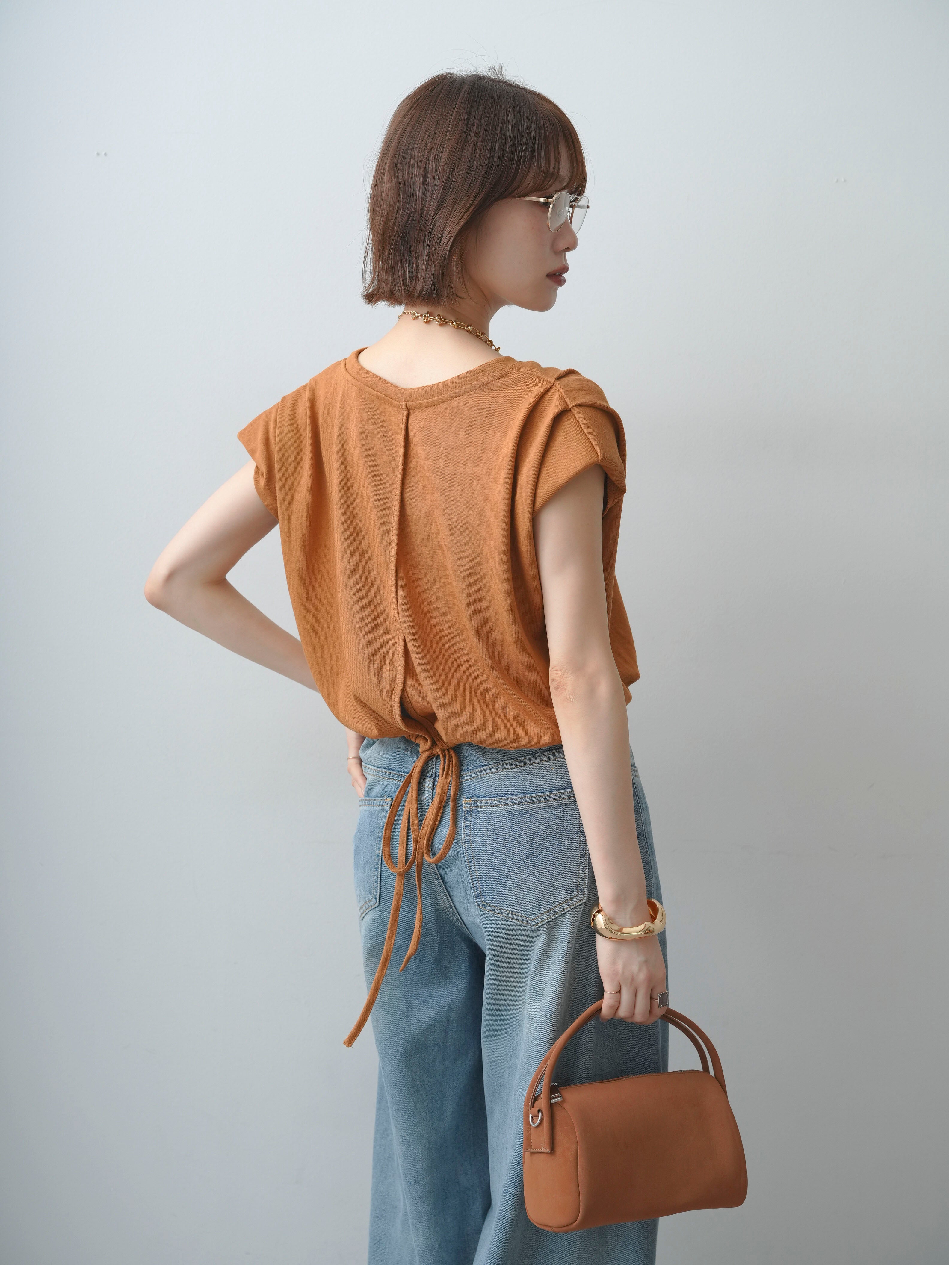 SET]ヴィンテージロゴドロストTEE+アシンメトリーウエストワイドデニム