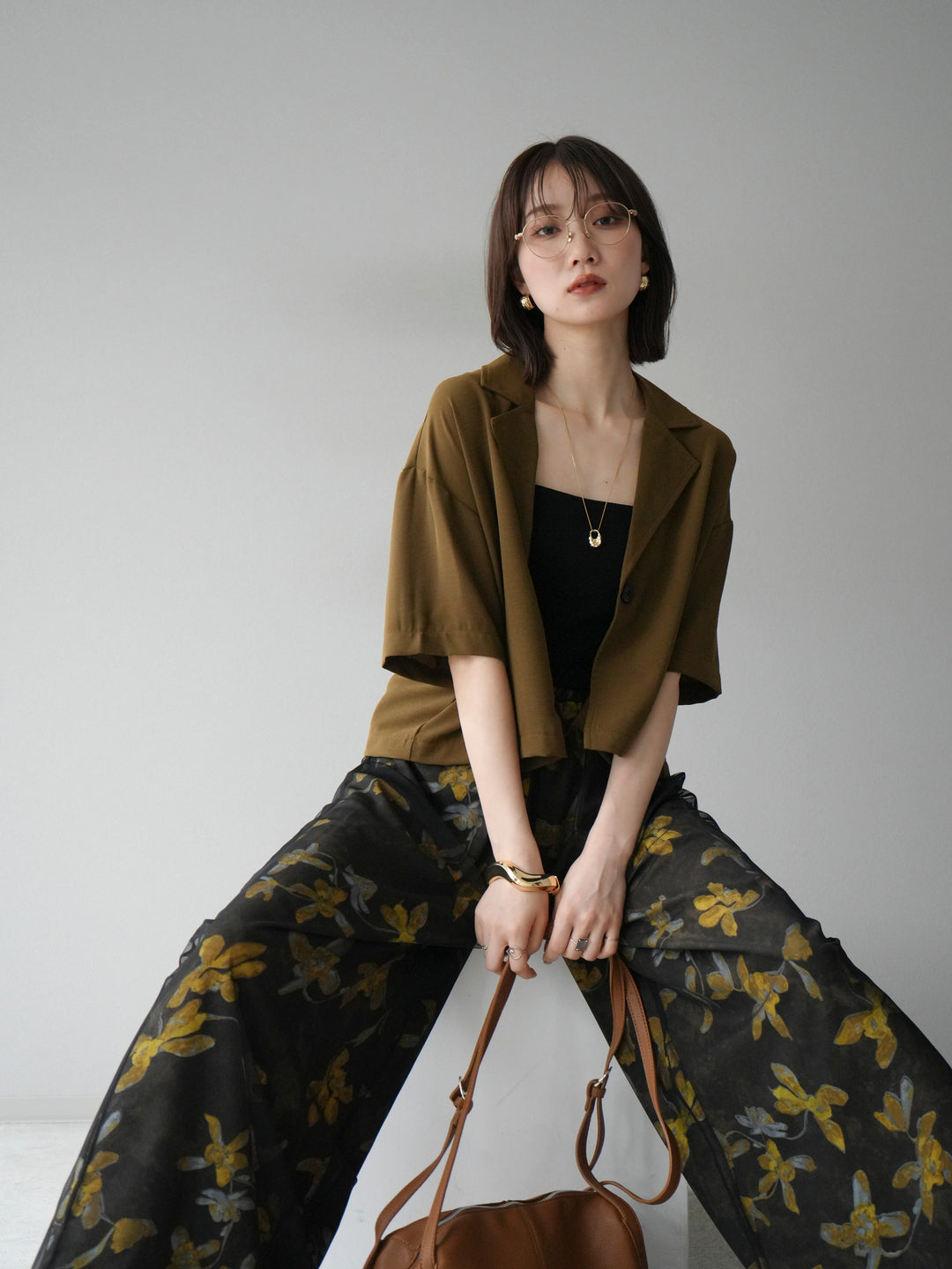 [予約]ハーフショートジャケット/ブラウン