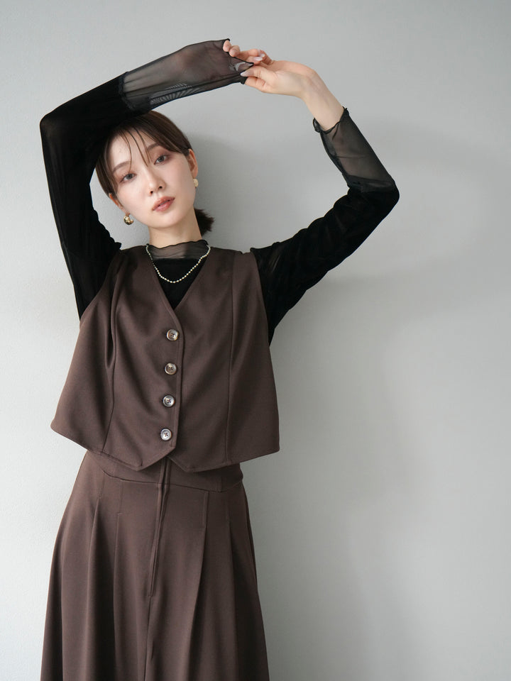 [SET]シアー切替ベロアトップス+シアー切替ベロアトップス(2set)