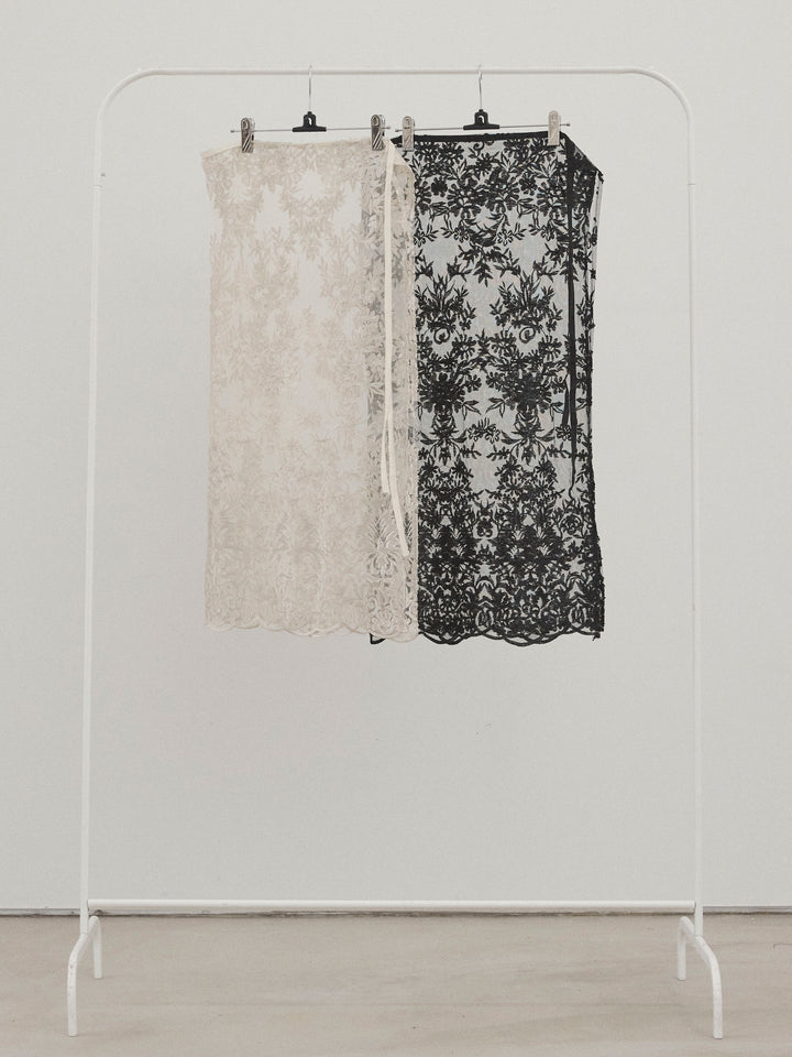 [SET] 燙金印花乾爽棉質TEE​​ + 寬鬆窄裙 + 薄紗提花裹身長裙 (3套)