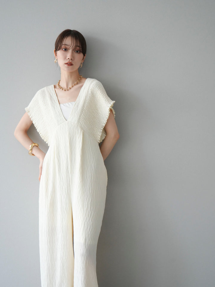 [SET]楊柳シャーリングサロペット+楊柳シャーリングサロペット(2set)