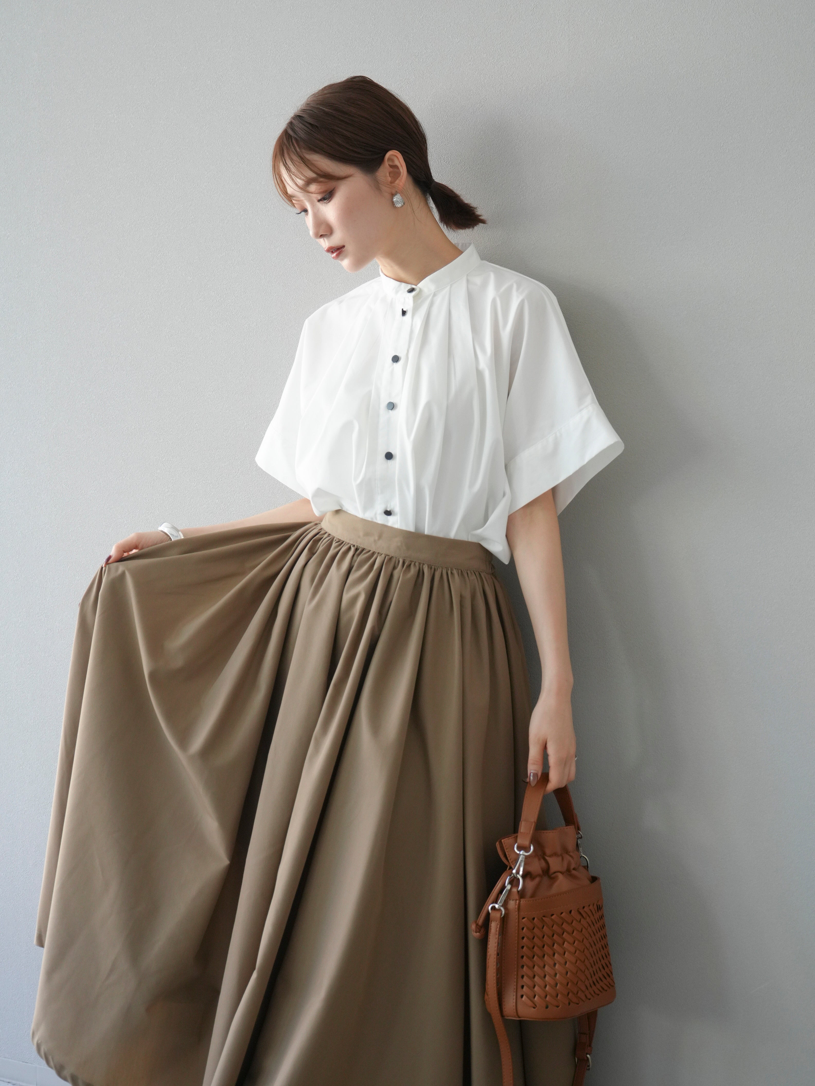 ◆デプレ◆シルク七分袖ドルマンブラウス◆アイボリー◆生成り◆薄手◆春夏◆ DRESS+（ドレスプラス） ブラウス 七分袖 とろみ素材 春 夏 秋 冬 春夏