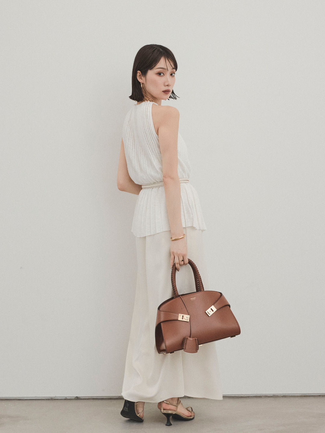 [予約]リラックスナロースカート/アイボリー