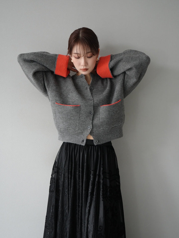 [SET]バイカラーオーバーニットカーディガン+バイカラーオーバーニットカーディガン(2set)