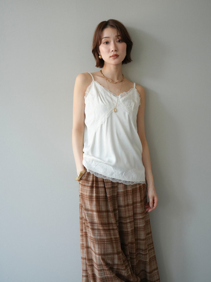 [予約]レーストリムキャミソール/ivory