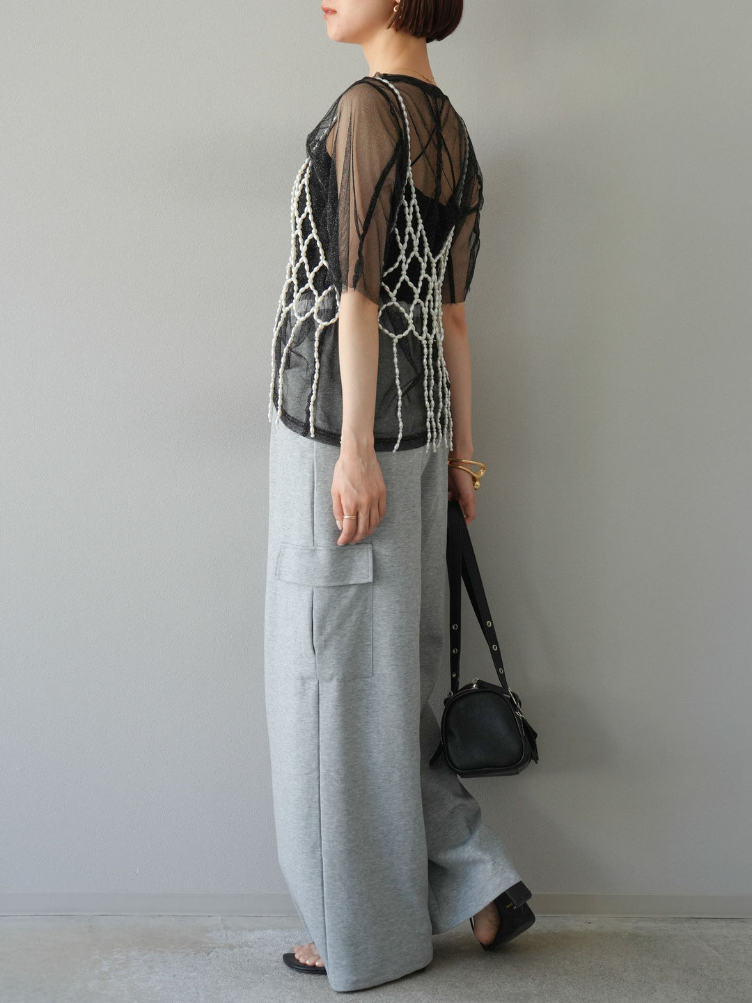 [SET]ウエストラインサイドポケットスウェットパンツ+ウエストラインサイドポケットスウェットパンツ(2set)