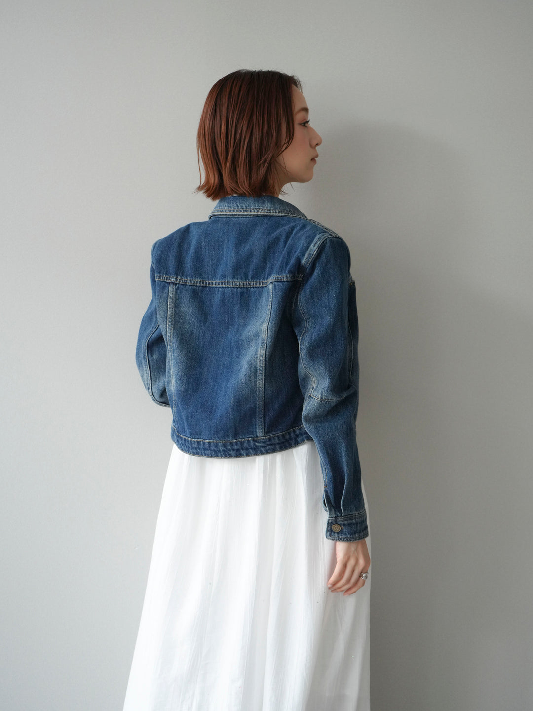 [予約]ラメツイストストラップVバックドレス/white