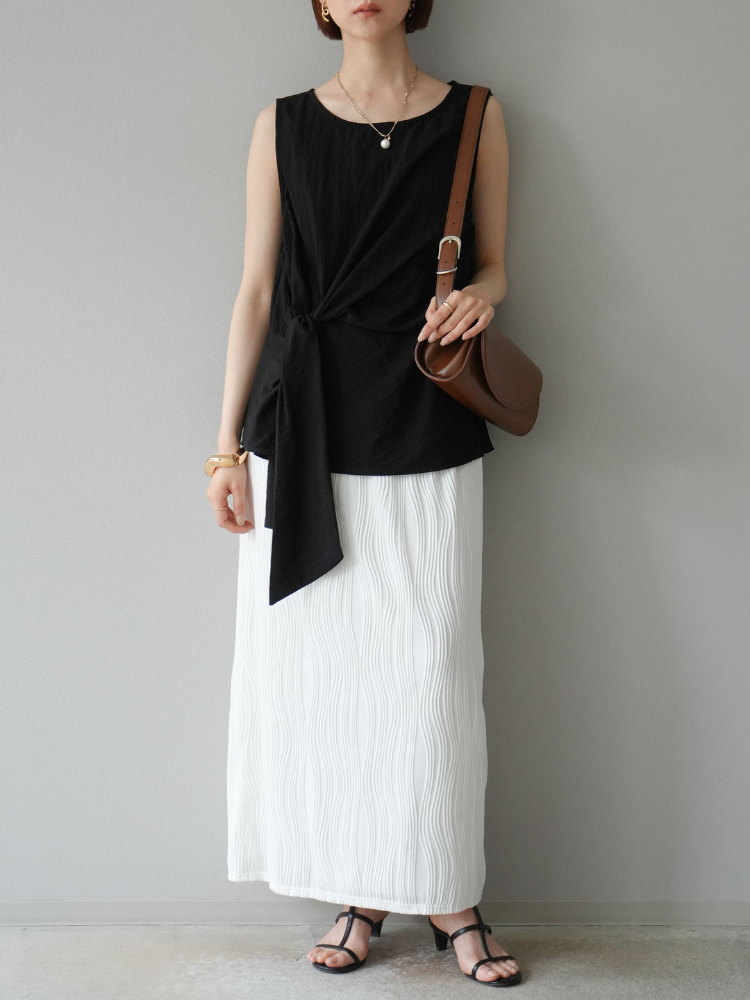 [予約]ウェーブパイピングタイトスカート/オフ