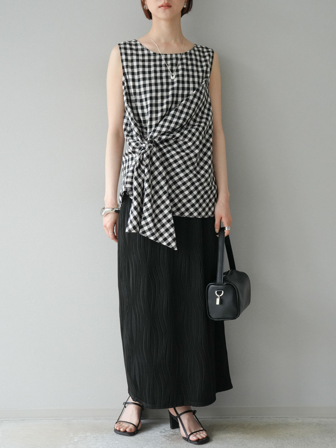 [SET]ウェーブパイピングタイトスカート+ウェーブパイピングタイトスカート(2set)