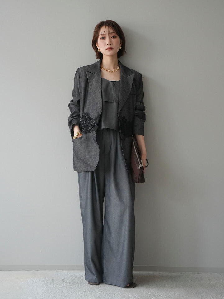 [予約]イージードレープスラックス/black