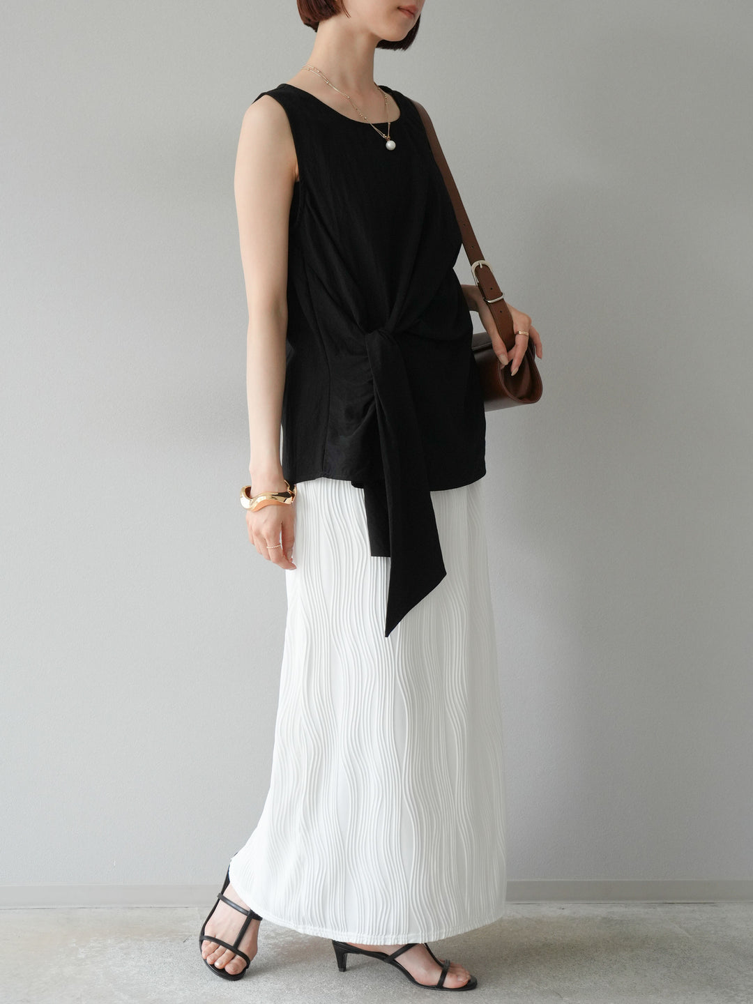 [予約]ウェーブパイピングタイトスカート/オフ