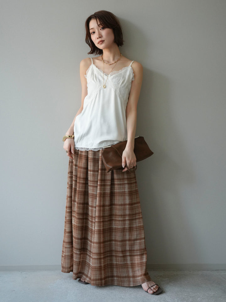 [予約]レーストリムキャミソール/ivory