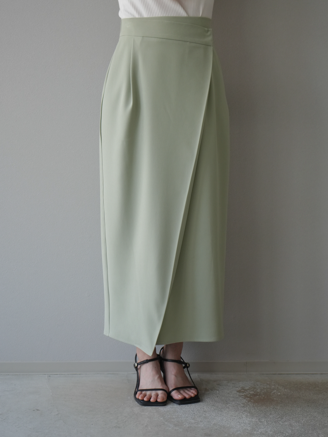 [予約]ツイルラップナロースカート/ライトグリーン S