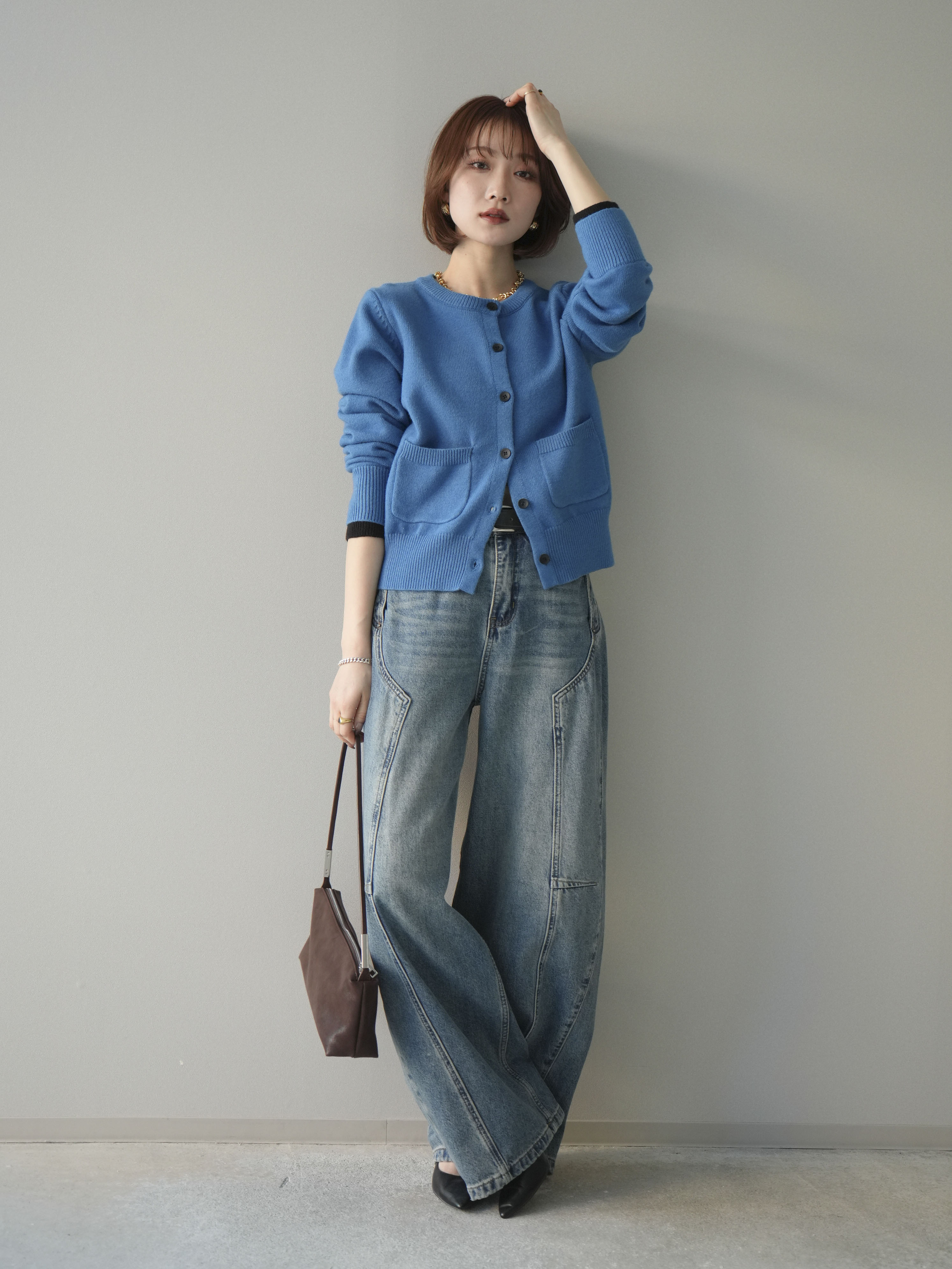 専用 70sカーディガン、レザー、デニム シェニールケーブルニットロングカーディガン｜WOMEN｜250HAG70-061H