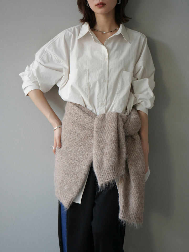 [予約]コットンライクオーバーシャツ/オフ