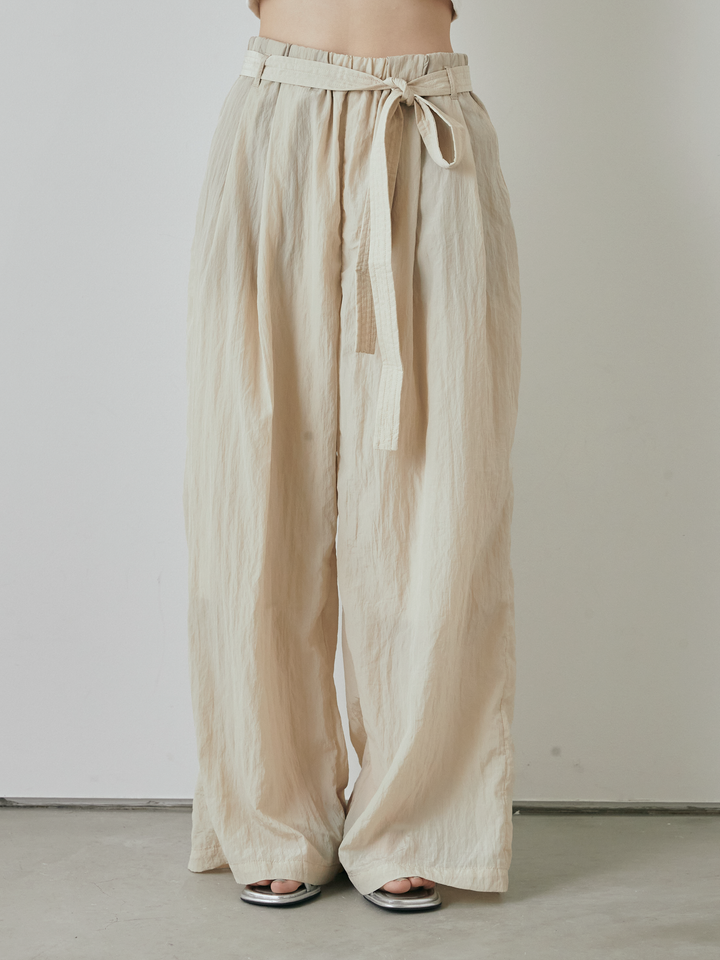 [予約]ナイロンワッシャーイージーパンツ/クリーム