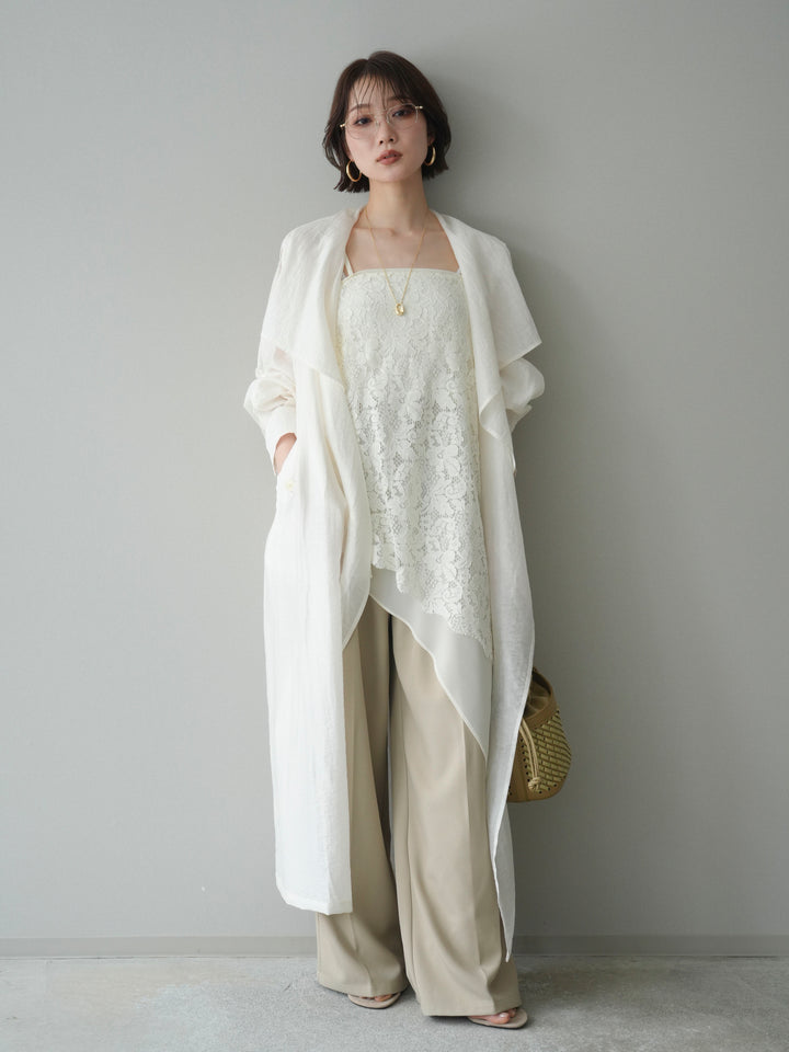 [予約]シアートレンチロングコート/ivory
