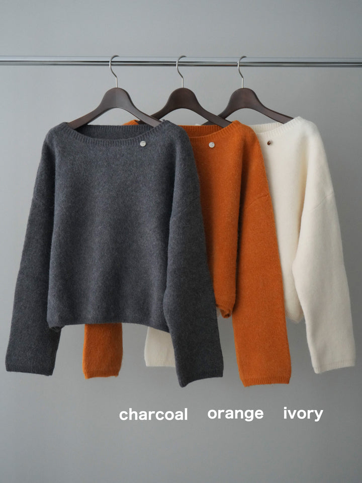 [SET]アンゴラタッチボートネッククロップドプルオーバー+アンゴラタッチボートネッククロップドプルオーバー(2set)