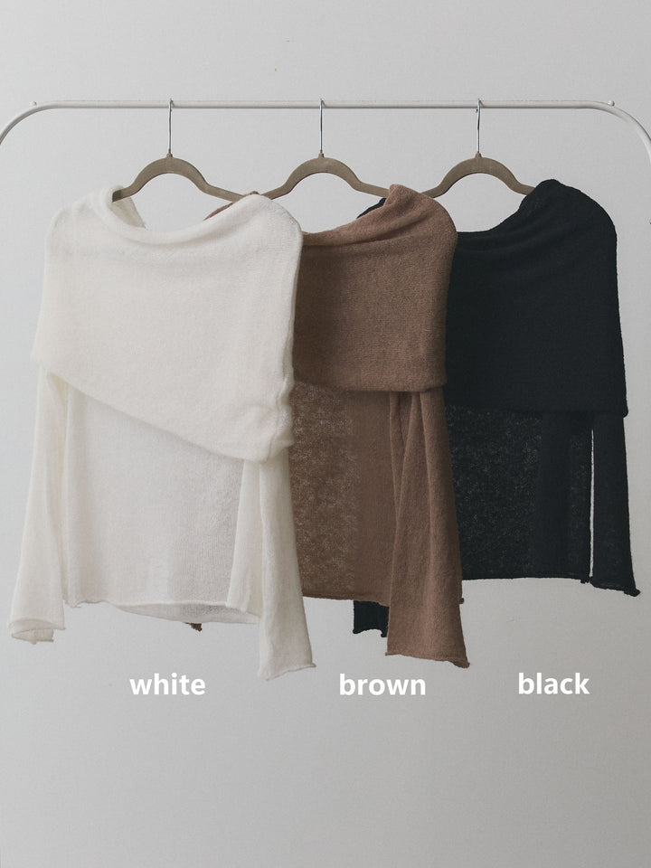 【Allure】[SET]オフショルシアーニットプルオーバー+オフショルシアーニットプルオーバー(2set)