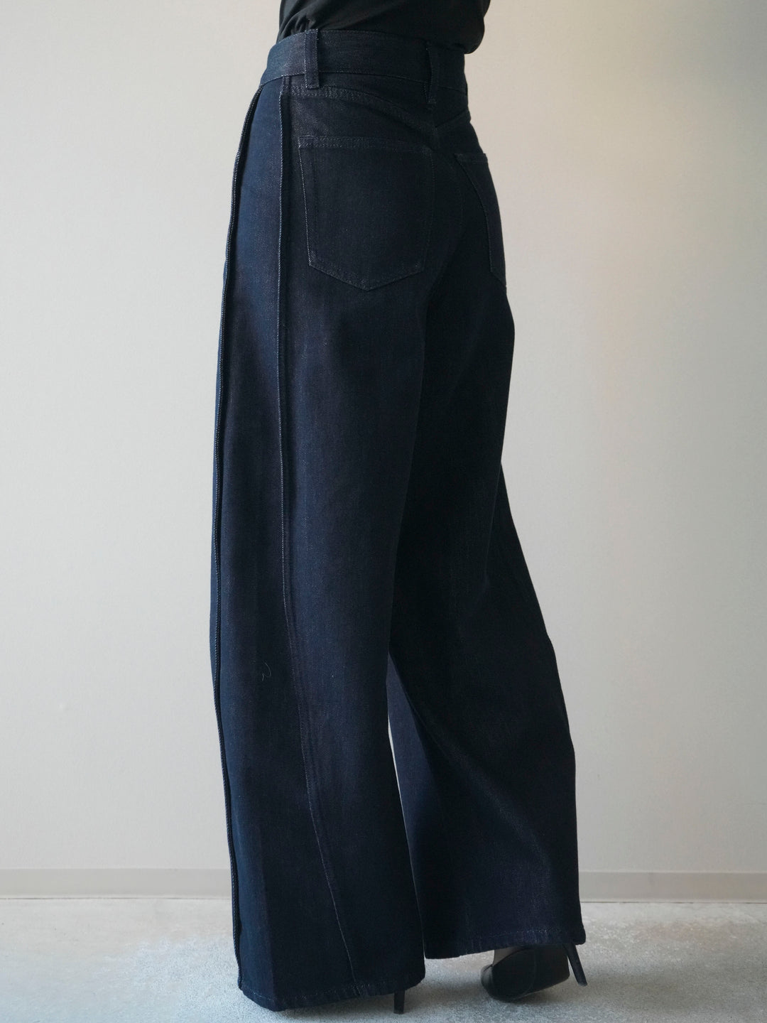 [予約]バレルレッグデニムパンツ/navy