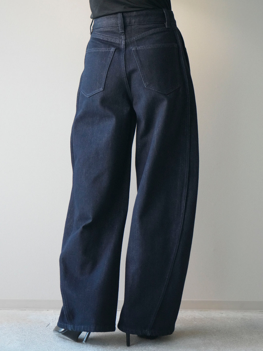 [予約]バレルレッグデニムパンツ/navy