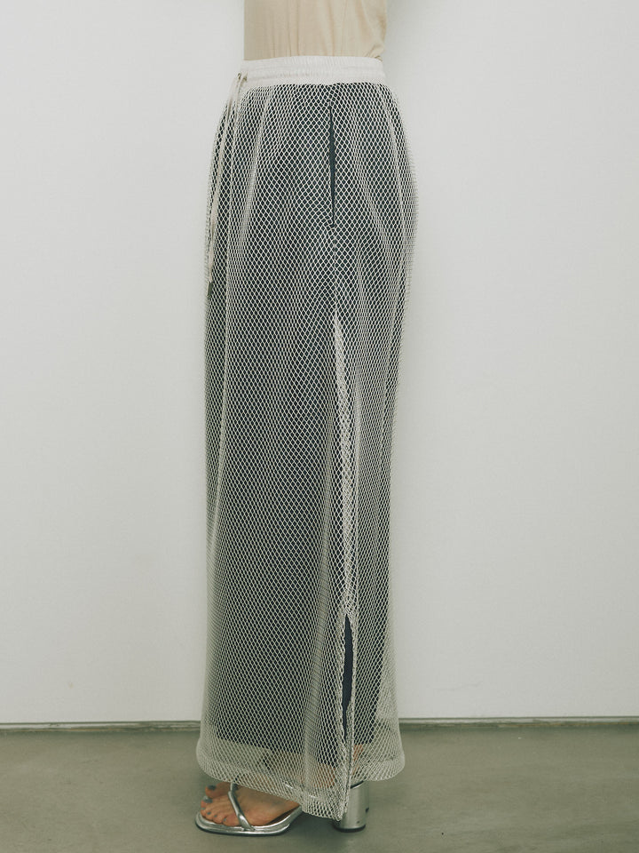 [予約]メッシュレイヤードスカート/ライトグレー